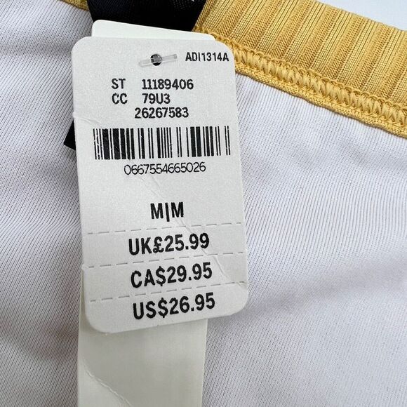 PINK Victoria’s Secret Bikini Bottom Yellow Ribbed Texture Size Medium NWT - Picture 12 of 13